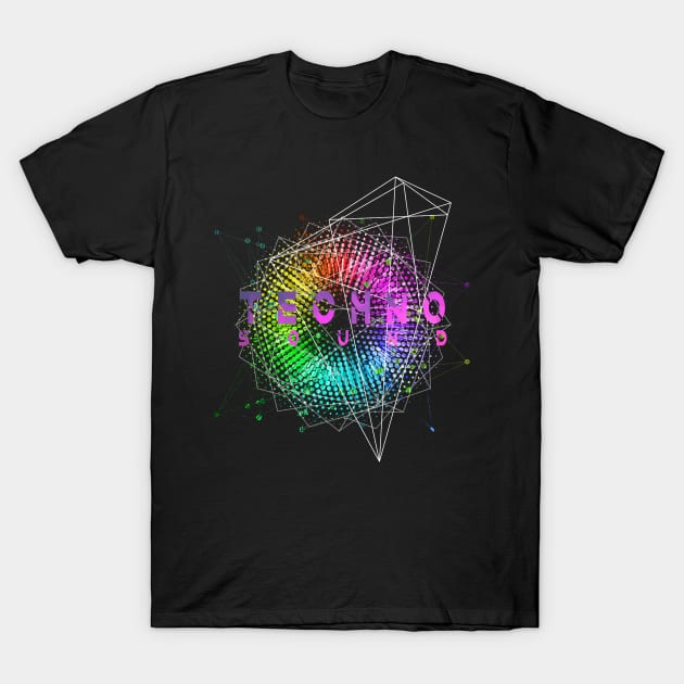 Techno Music Sound Explosion EDM Festival T-Shirt by shirtontour